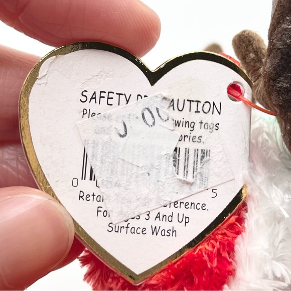 Vintage 2002 Ty Jingle Beanies Holiday Teddy Bear Beanie Baby Christmas Ornament - Picture 6 of 6